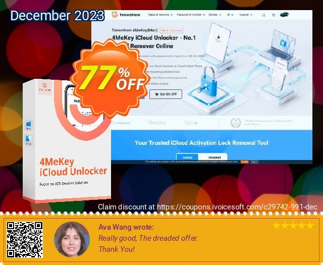 Tenorshare 4MeKey for MAC discount 77% OFF, 2023 Easter offering sales. 77% OFF Tenorshare 4MeKey for MAC, verified