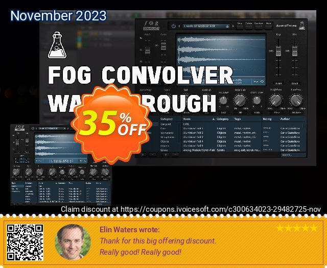 AudioThing Fog Convolver discount 35% OFF, 2022 Cycle to Work Day deals. Summer Sale 2022