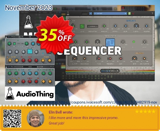 AudioThing miniBit discount 35% OFF, 2022 Back to School offering sales. Summer Sale 2022