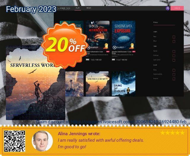 Serverless World Cyber Range discount 20% OFF, 2024 World Heritage Day promo. Serverless Amazing deals code 2024