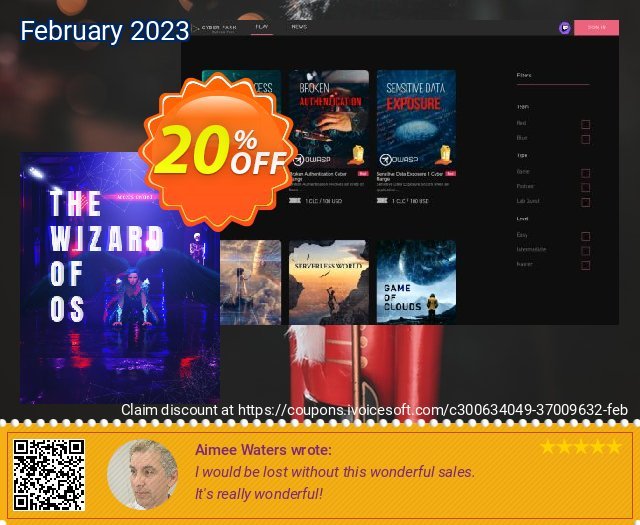 The Wizard of OS Cyber Range besten Außendienst-Promotions Bildschirmfoto