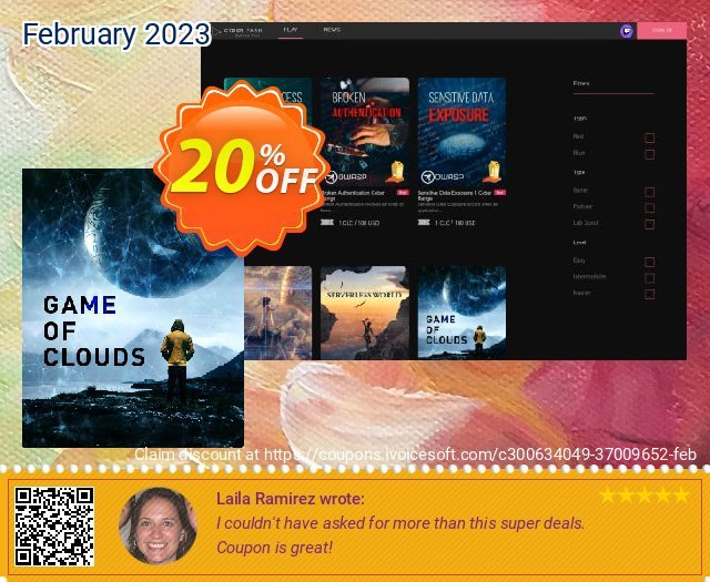 Game of Clouds Cyber Range discount 20% OFF, 2024 Easter Day discount. Game of Clouds Big promo code 2024