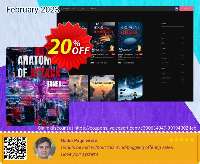 Anatomy of Attack – Part 1 Cyber Range discount 20% OFF, 2024 Memorial Day offering sales. Anatomy of Attack – Part 1 Cyber Range Awful discount code 2024