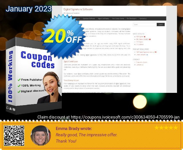 Digital Signature Library - Site License wundervoll Außendienst-Promotions Bildschirmfoto