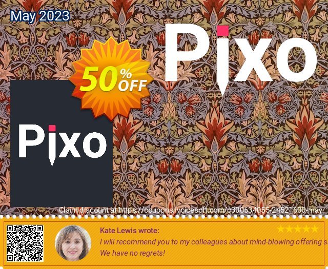 Pixo Premium Service: Small package 1 year subscription discount 50% OFF, 2023 Global Running Day offering sales. Christmas -50%