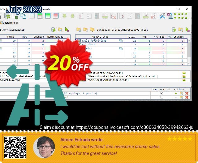 AccdbMerge Pro (multi-user license) ausschließenden Diskont Bildschirmfoto