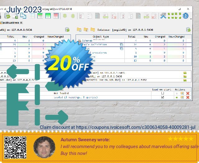 KS DB Merge Tools for PostgreSQL Pro ausschließlich Ermäßigungen Bildschirmfoto