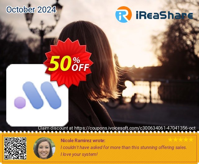 iReaShare iPhone Manager discount 50% OFF, 2024 All Saints' Eve offering sales. iReaShare iPhone Manager - 1 Year License(1 PC) Best promotions code 2024