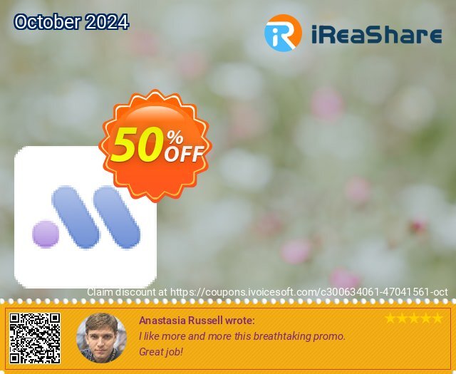 iReaShare iPhone Manager - 1 Year License(10 PCs) discount 50% OFF, 2024 National No Bra Day promo. iReaShare iPhone Manager - 1 Year License(10 PCs) Amazing deals code 2024