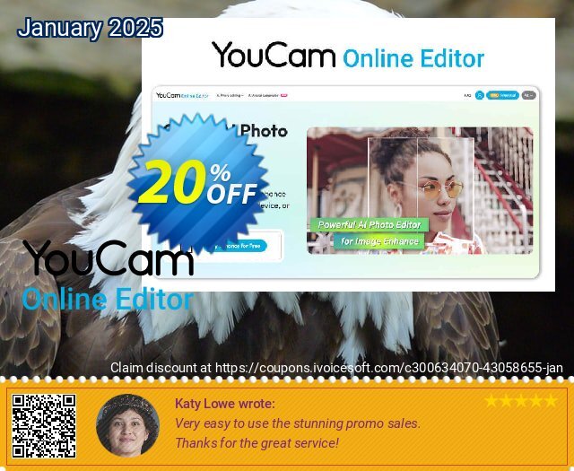 YouCam Online Editor - 1000 credits/mo x 12 奇なる 奨励 スクリーンショット