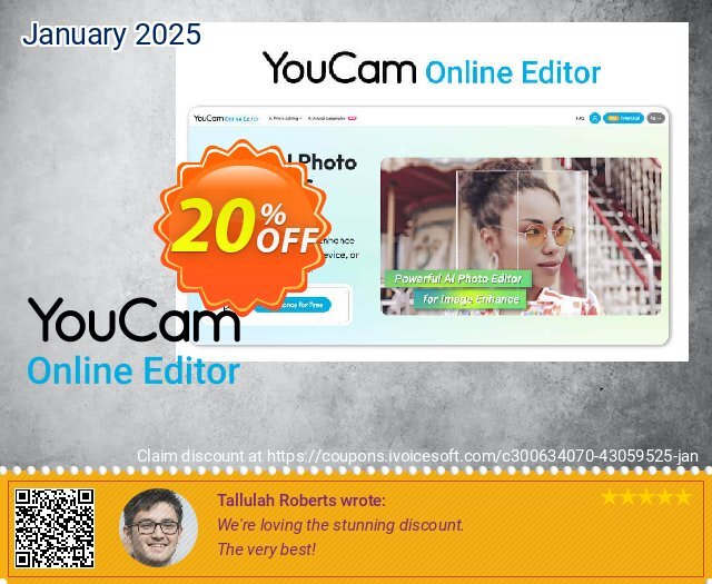 YouCam Online Editor - 10000 credits/mo x 12 大きい プロモーション スクリーンショット