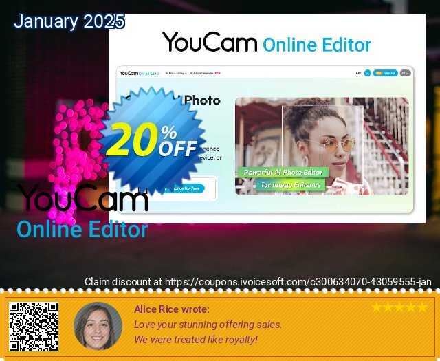 YouCam Online Editor - 20000 credits/mo x 12 驚くこと 登用 スクリーンショット