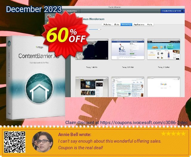 Intego ContentBarrier X9 aufregende Außendienst-Promotions Bildschirmfoto
