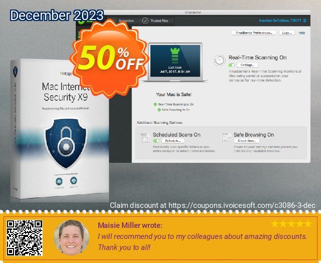 Intego Mac Internet Security X9 aufregende Außendienst-Promotions Bildschirmfoto