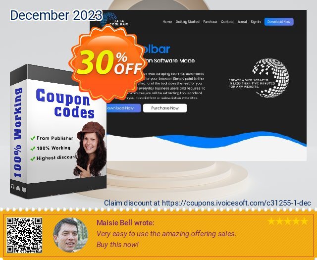 Get 30% OFF Web Data Extraction software DataToolbar promo