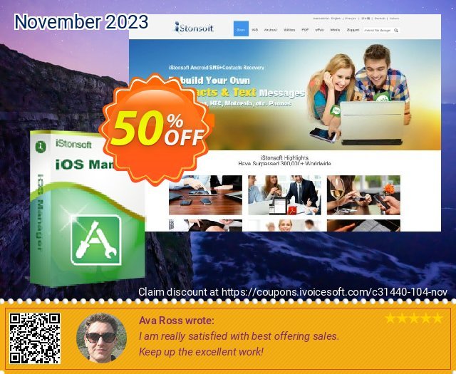 iStonsoft iOS Manager discount 50% OFF, 2024 Spring promo. 60% off