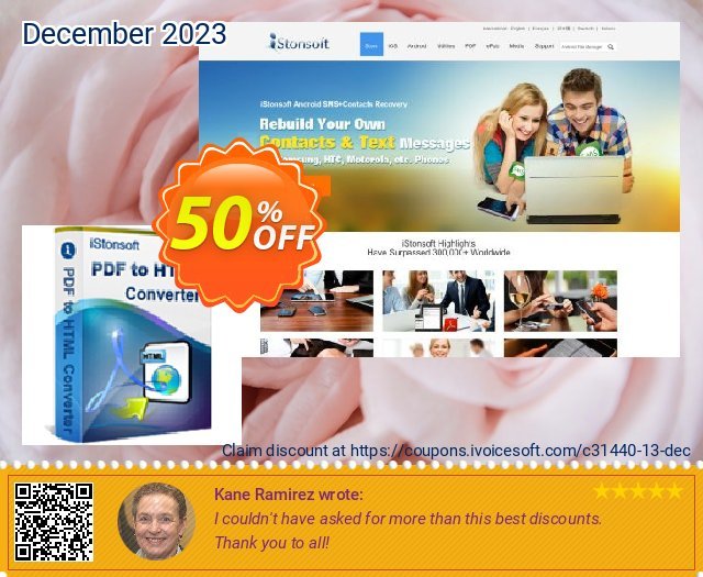 iStonsoft PDF to HTML Converter besten Promotionsangebot Bildschirmfoto