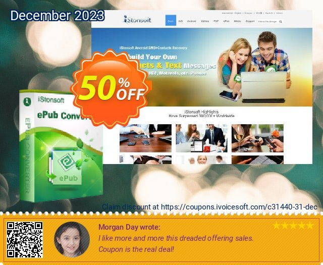 iStonsoft ePub Converter discount 50% OFF, 2022 Magic Day offering sales. 60% off
