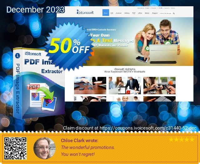 iStonsoft PDF Image Extractor discount 50% OFF, 2023 April Fools Day offering sales. 60% off