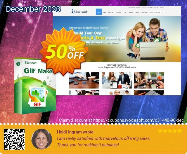 iStonsoft GIF Maker discount 50% OFF, 2024 April Fools' Day offering sales. 60% off