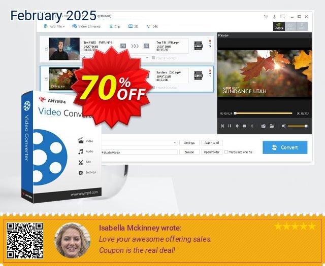 AnyMP4 Video Converter discount 70% OFF, 2024 Resurrection Sunday promotions. AnyMP4 Video Converter coupon (33555)