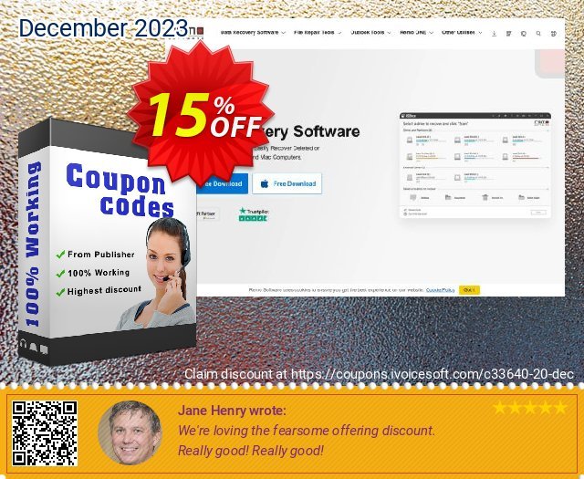 Remo Repair AVI Mac discount 15% OFF, 2022 New Year's Day offering sales. 15% Remosoftware