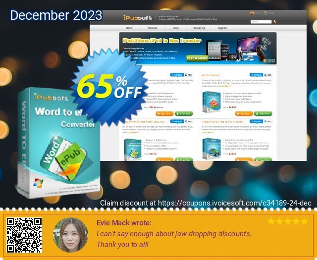 iPubsoft Word to ePub Converter discount 65% OFF, 2022 All Hallows' Eve offering sales. 65% disocunt