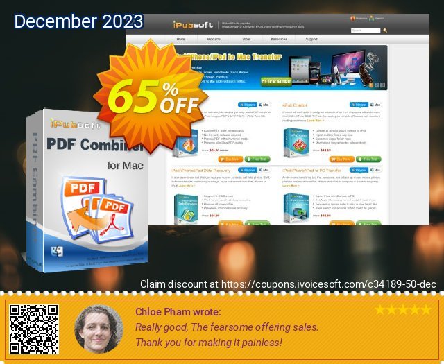 iPubsoft PDF Combiner for Mac discount 65% OFF, 2022 National Savings Day discount. 65% disocunt