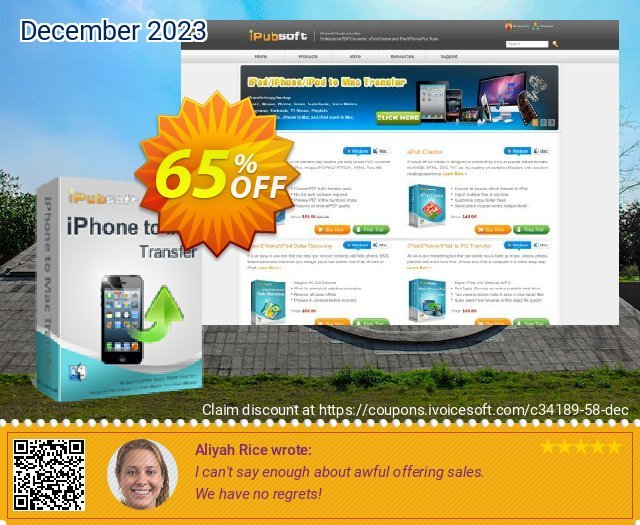 iPubsoft iPhone to Mac Transfer discount 65% OFF, 2023 April Fools' Day offering discount. 65% disocunt