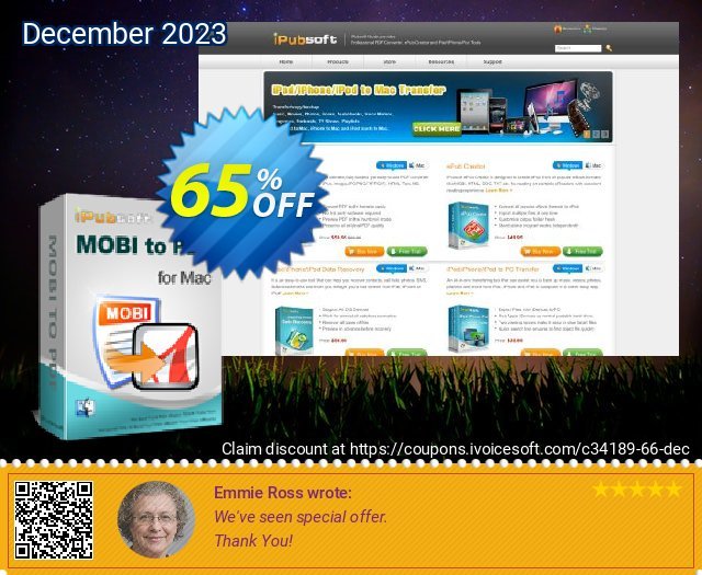 iPubsoft MOBI to PDF Converter for Mac discount 65% OFF, 2022 All Saints' Eve sales. 65% disocunt