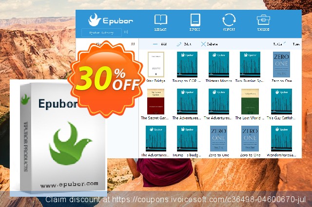 Epubor for Mac Lifetime discount 30% OFF, 2024 Valentine's Day sales. Epubor Pro for Mac impressive promotions code 2024