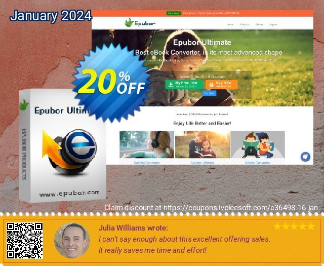 Epubor Ultimate for Mac verblüffend Verkaufsförderung Bildschirmfoto