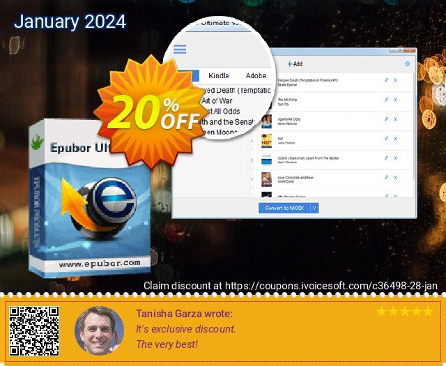Epubor Ultimate Family License discount 20% OFF, 2022 Year-End offering sales. Epubor Ebook Software coupon (36498)
