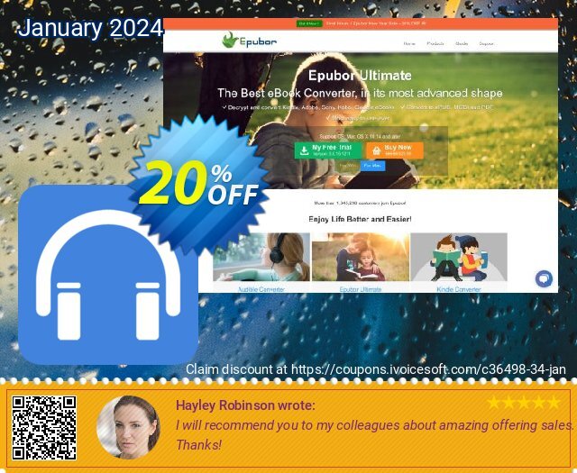 Epubor Audible Converter Family License discount 20% OFF, 2023 Daylight Saving offering sales. Epubor Ebook Software coupon (36498)