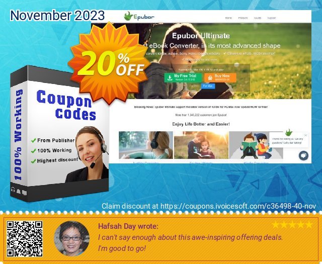 Epubor eBook Converter Family License discount 20% OFF, 2024 Women Day discounts. Epubor Ebook Software coupon (36498)