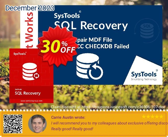 SysTools SQL Recovery 超级的 产品销售 软件截图