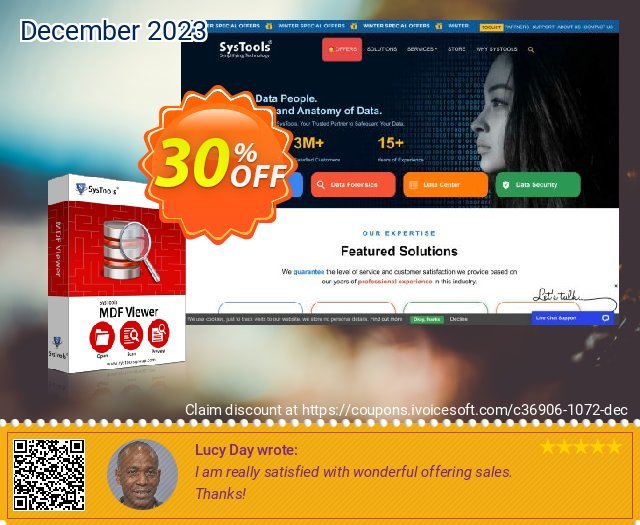 SysTools MDF Viewer Pro (Corporate License) unglaublich Preisnachlässe Bildschirmfoto