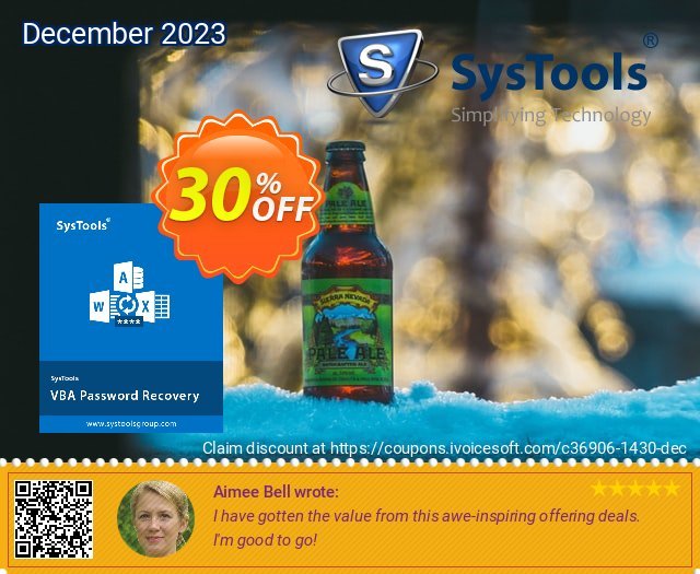 SysTools VBA Password Recovery discount 30% OFF, 2022 Back to School offer. 30% OFF SysTools VBA Password Recovery, verified