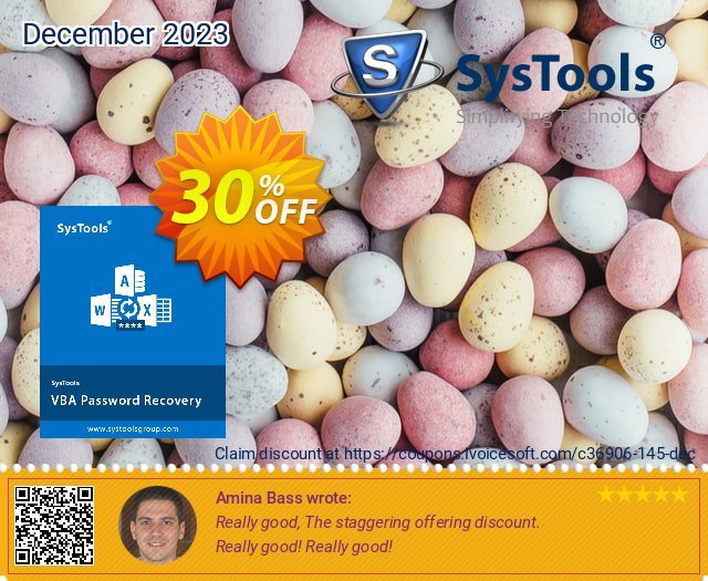 SysTools VBA Password Recovery (Enterprise) discount 30% OFF, 2024 Mother's Day offering sales. SysTools coupon 36906