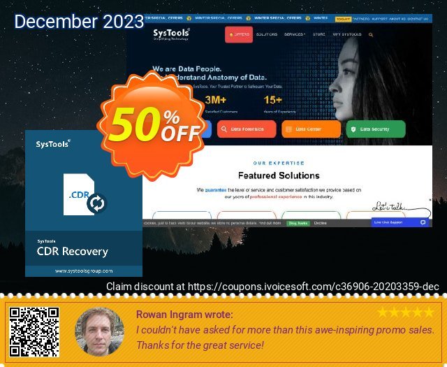 SysTools CDR Recovery geniale Promotionsangebot Bildschirmfoto