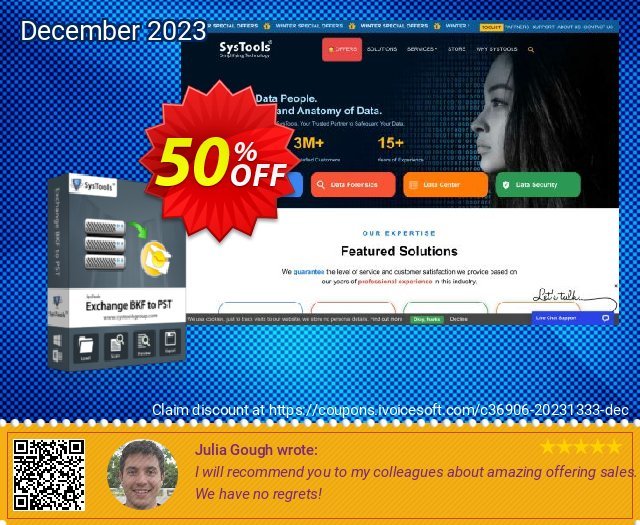 SysTools Exchange BKF to PST tersendiri penawaran deals Screenshot