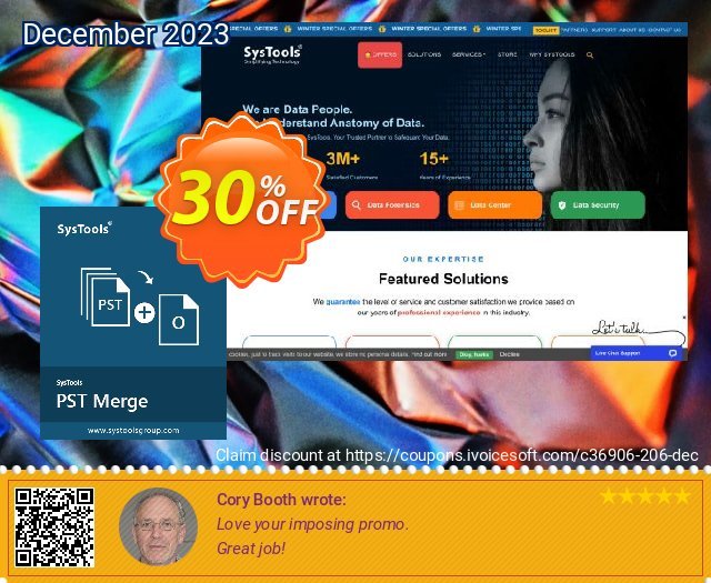 SysTools PST Merge (Enterprise License) ausschließenden Verkaufsförderung Bildschirmfoto