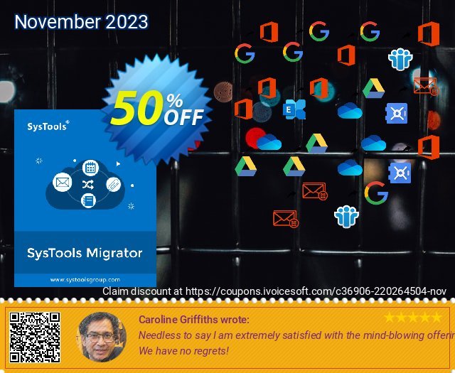 SysTools Migrator (OneDrive to Google Drive) discount 50% OFF, 2023 Kiss Day offering discount. 50% OFF SysTools Migrator (OneDrive to Google Drive), verified