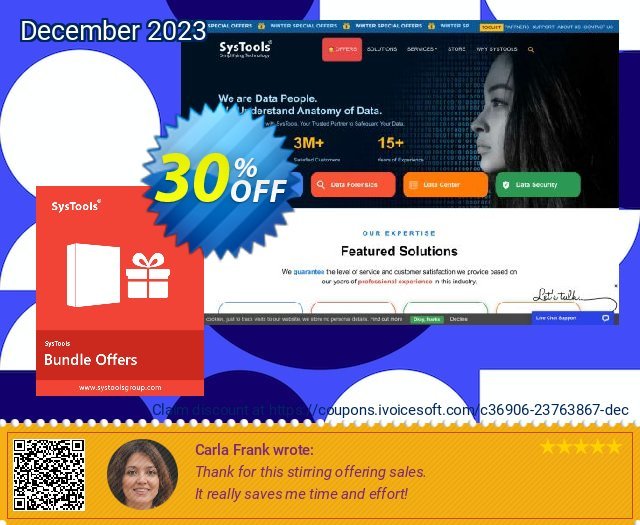 SysTools SQL Recovery + SQL Backup Recovery + SQL Password Recovery + SQL Decryptor discount 30% OFF, 2022 Happy New Year promotions. SysTools Summer Sale