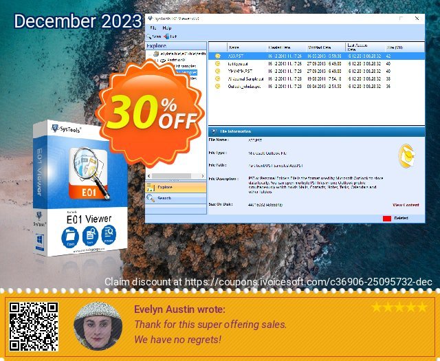 SysTools E01 Viewer Pro khas voucher promo Screenshot