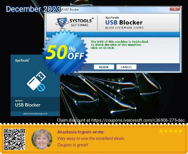 SysTools USB Blocker (Business) 惊人的 促销 软件截图