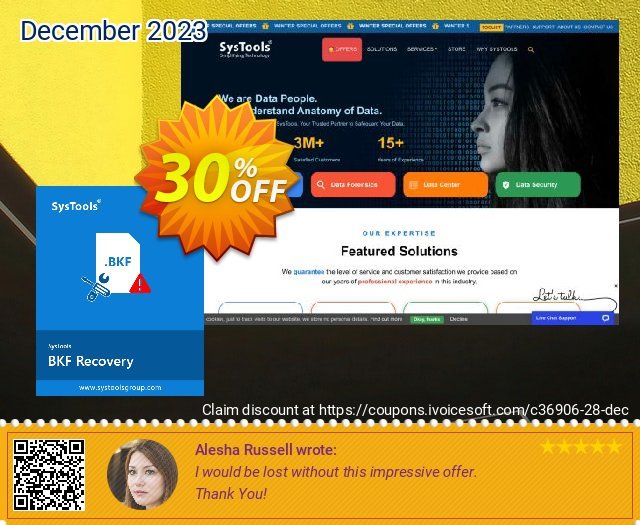 SysTools BKF Repair (Enterprise License) menakuntukan promo Screenshot