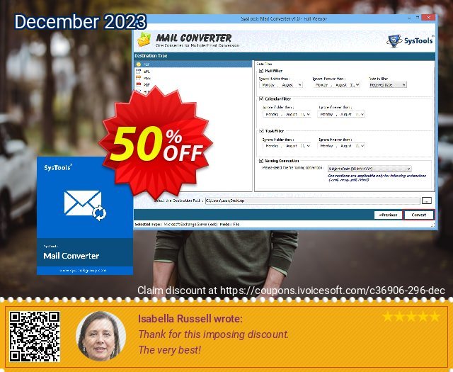 SysTools Mail Converter 特殊 销售折让 软件截图