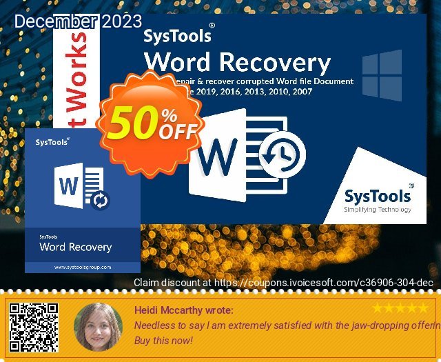 SysTools DOCX Repair (Enterprise License) 优秀的 产品销售 软件截图