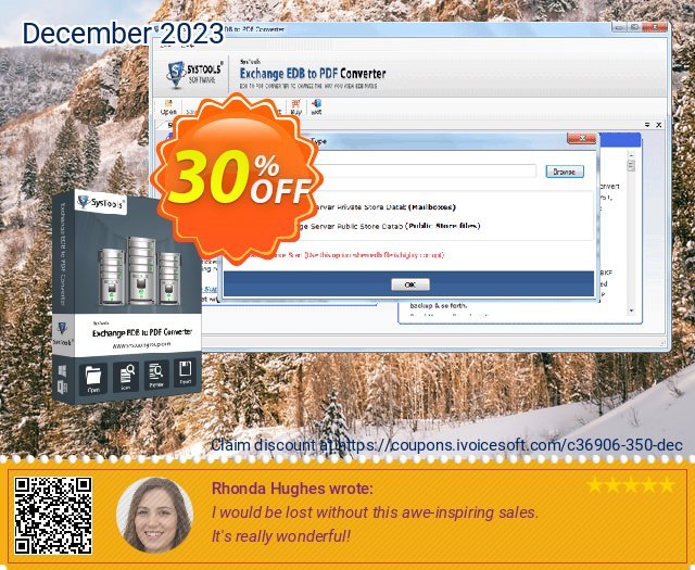 SysTools Exchange EDB to PDF Converter impresif promo Screenshot